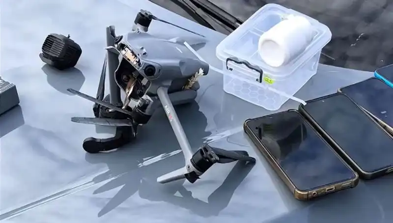 Uyuşturucu Taşıyan Drone, Güvenlik Güçlerince Vurularak Düşürüldü