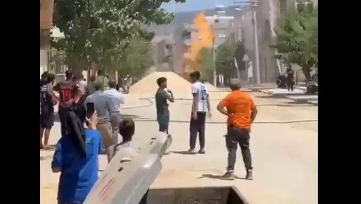 Kilis’te Doğalgaz Borusu Patladı, Panik ve Kaos Hâkim