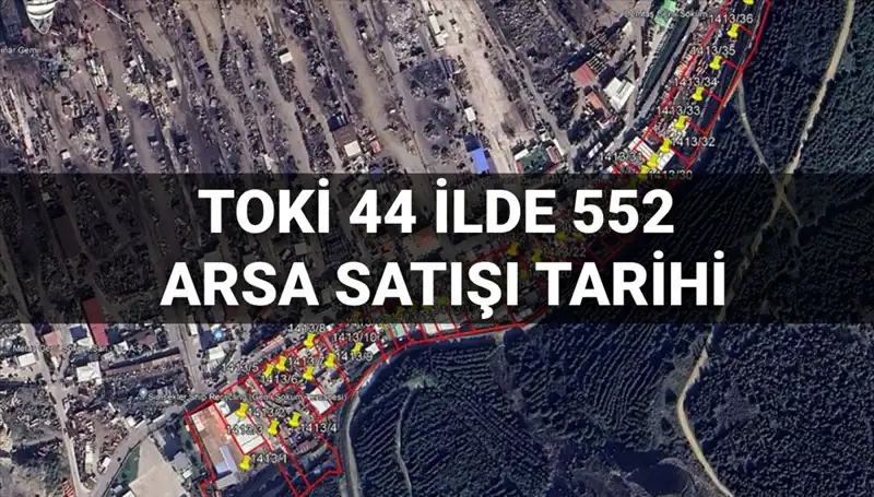 TOKİ'den 44 İlde 552 Arsa Satışı: Açık Artırma Tarihleri ve Detaylar